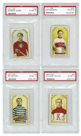 Hockey Cards - 1911 C55 Hockey Set with (18) PSA Graded