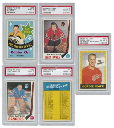 Hockey Cards - 1969/70 OPC Set with 50/231 PSA Graded