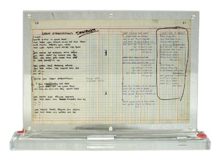 KISS - Gene Simmons Handwritten Lyrics & Song Titles 1974