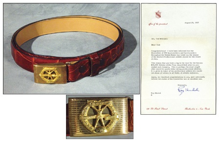 - 1957 Ted Williams Hickok Award Belt