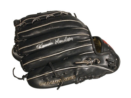 NY Yankees, Giants & Mets - Ramiro Mendoza Autographed Game Used Glove