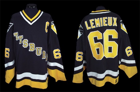 Hockey Sweaters - Mario Lemieux’s 1996-97 Pittsburgh Penguins Game Worn Jersey