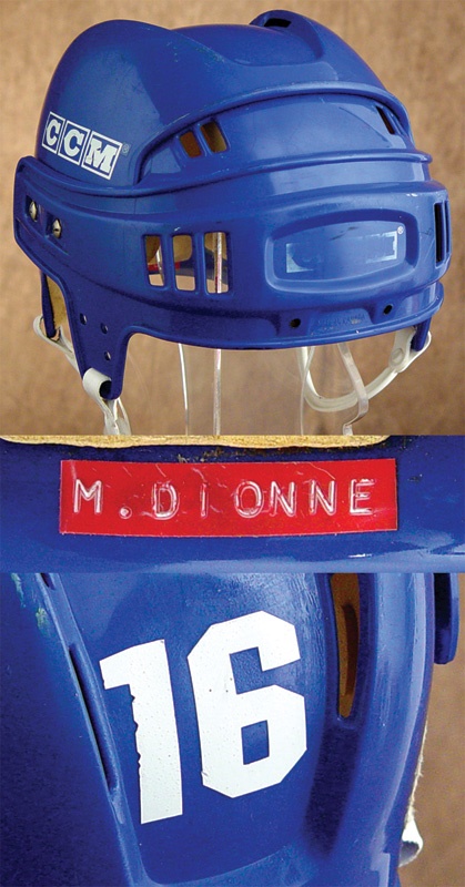 Hockey Equipment - 1980’s Marcel Dionne LA Kings Game Worn Helmet.