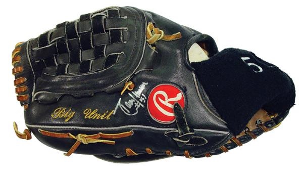 Baseball Equipment - Randy Johnson Autographed Game Used Glove