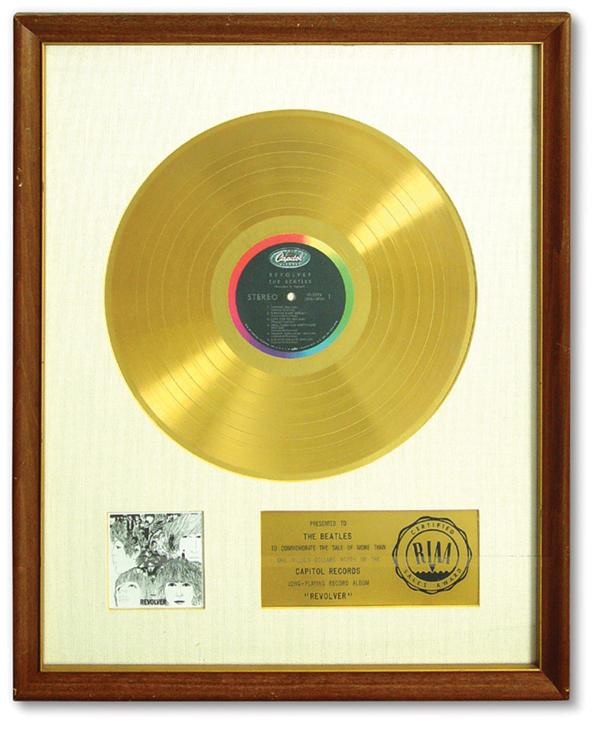 The Beatles "Revolver" White Matte Gold Record Award (17.5x21.5")
