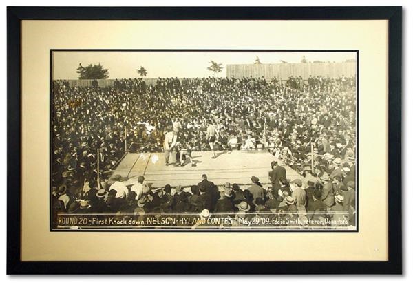 Muhammad Ali & Boxing - Large 1909 Battling Nelson vs. Dick Hyland Photograph