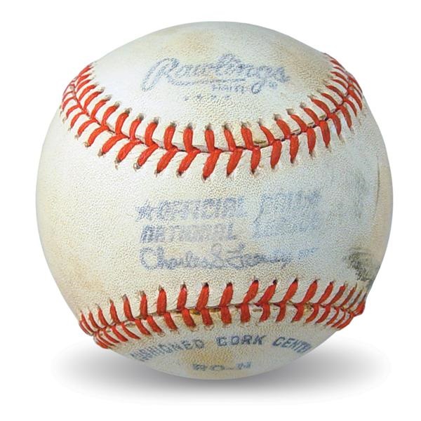 Game Used Baseballs - Nolan Ryan 3,000th Strikeout Game Used Baseball