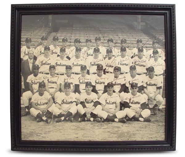 Cleveland Indians - Large 1956 Cleveland Indians Autographed Photo (16x18”)