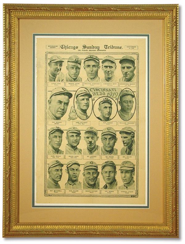 Pete Rose & Cincinnati Reds - 1919 Cincinnati Reds Chicago Tribune World Series Supplement