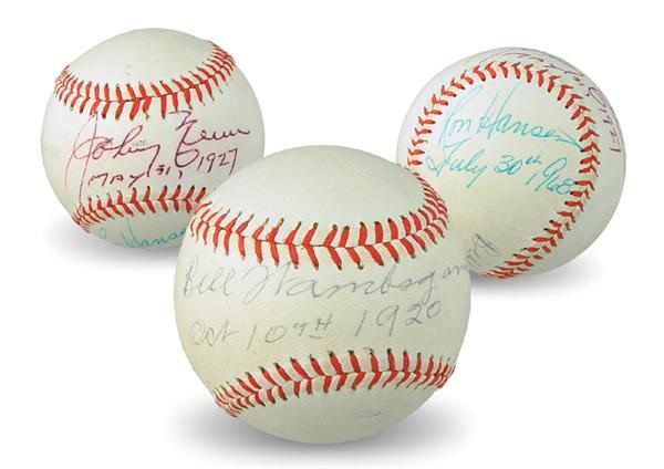 Autographed Baseballs - Unassisted Triple Play Signed Baseball
