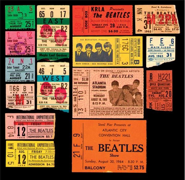 1964-66 Beatles Ticket Stub Collection (39)