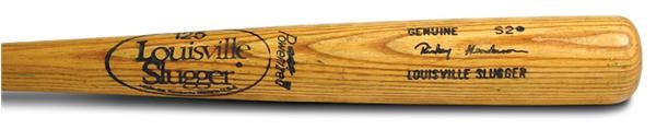 Bats - 1980-83 Rickey Henderson Game Used Rookie Era Bat (34”)