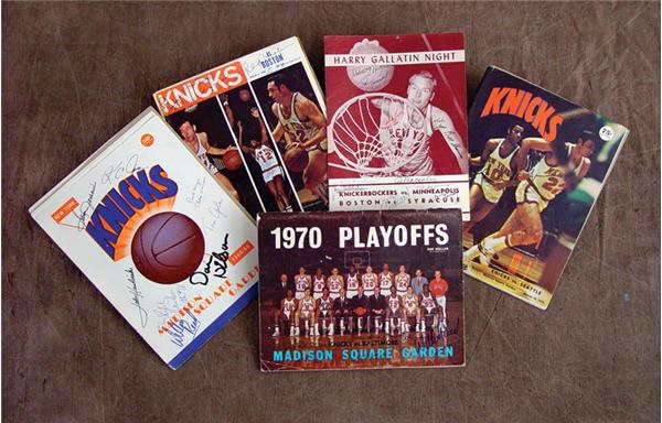 - 1950’s-70’s New York Knicks Signed Programs (14)
