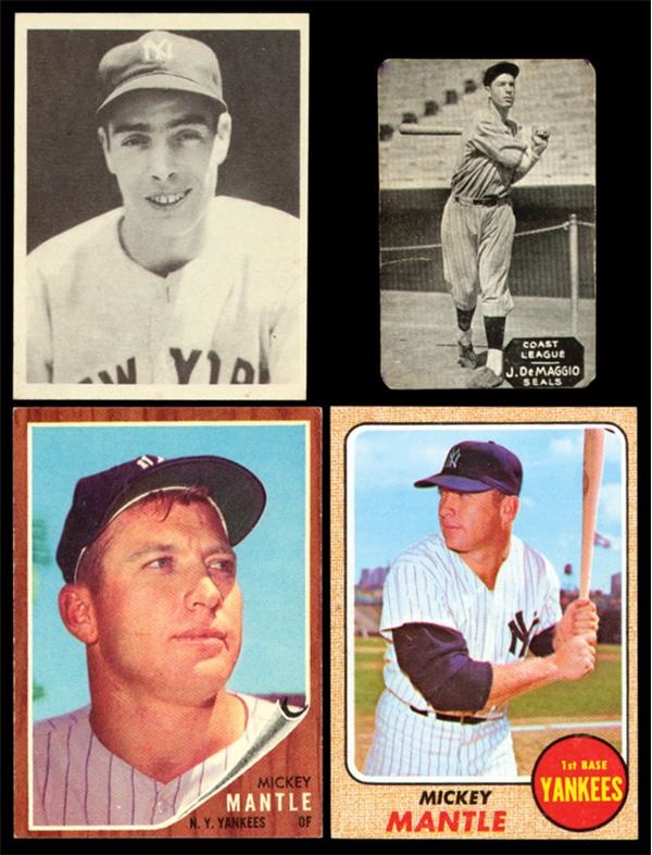 Mickey Mantle and Joe DiMaggio Lot (11 Cards)