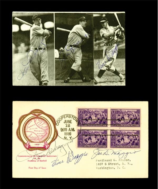 Baseball Autographs - DiMaggio Brothers Autographs (2)