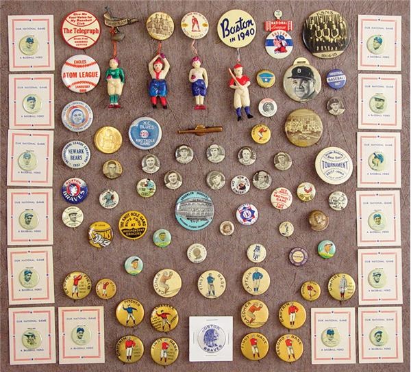 Baseball Pins - Early Baseball Sports Pin Collection (81)