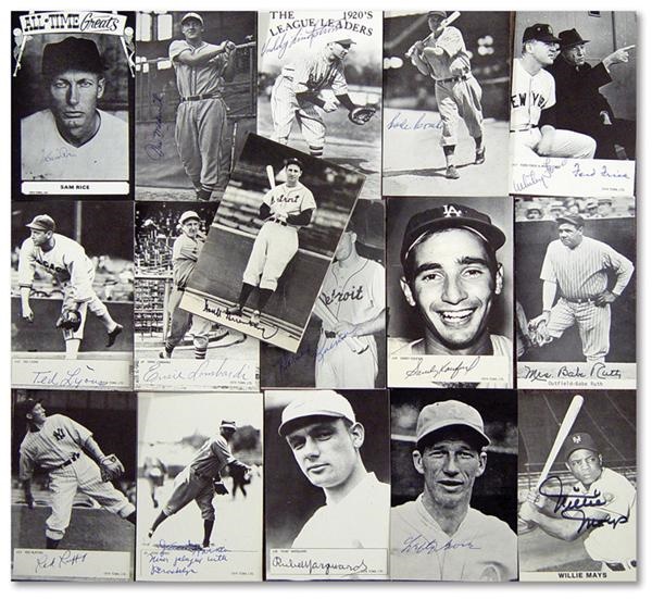 Baseball & Basketball Signed Postcard and First Day Cover Collection (230+)