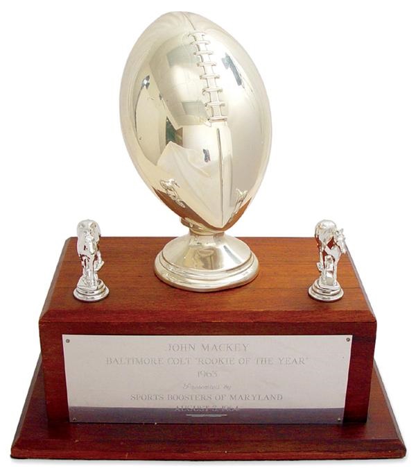 Football - 1963 John Mackey Battimore Colts Rookie of the Year Award