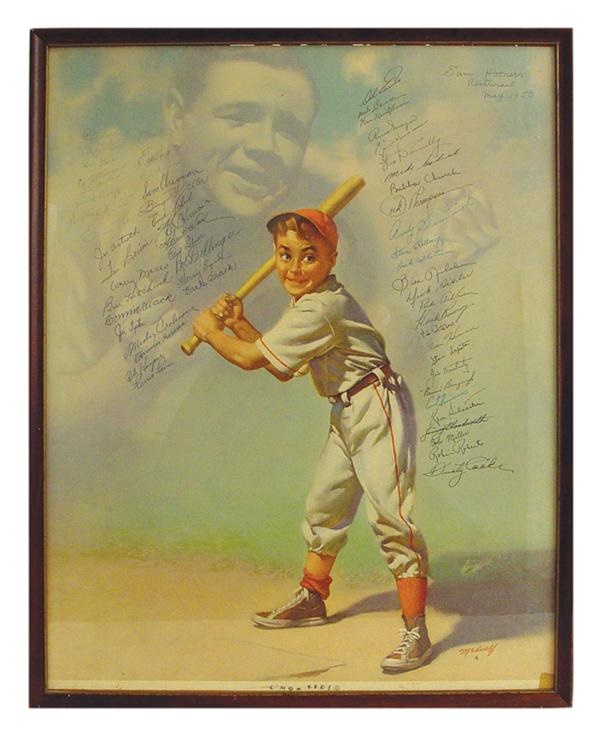 Richie Ashburn 1950 Whiz Kids Signed Philadelphia Phillies