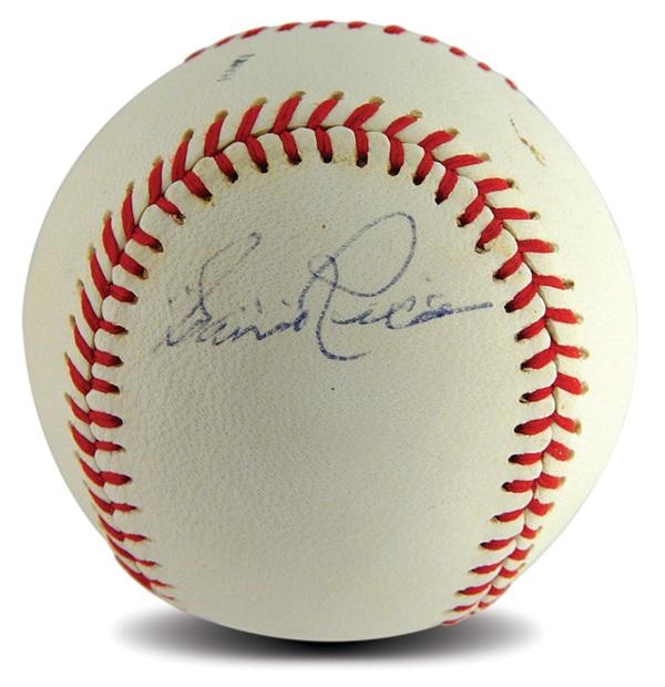 Single Signed Baseballs - Sam Rice Single Signed Baseball