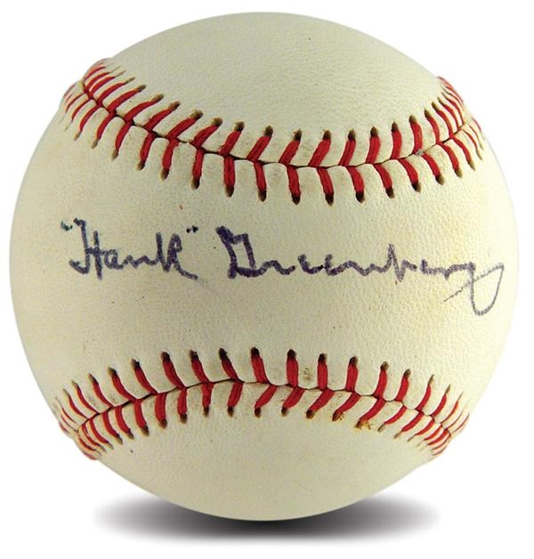 - Hank Greenberg Single Signed Baseball