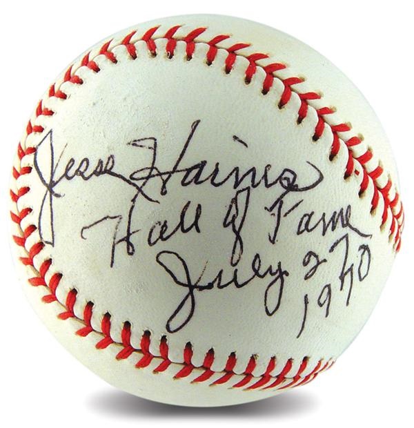 Single Signed Baseballs - Jesse Haines Single Signed Baseball