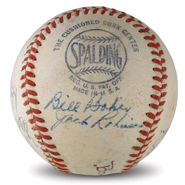 Autographed Baseballs - 1946 Jackie Robinson Signed Baseball