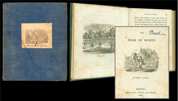 19th Century Baseball - 1834 The Book of Sports by Robin Carver
