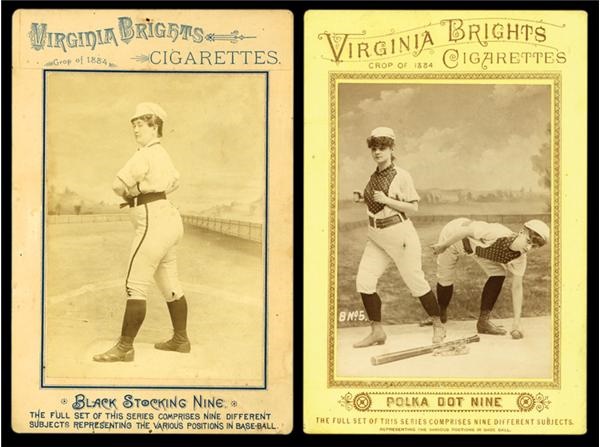 Baseball and Trading Cards - 1884 Girls Baseball Cabinet Photos (2)