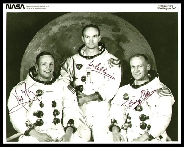 Sports Autographs - Original 1969 NASA "Apollo 11" Signed Photograph (8x10")