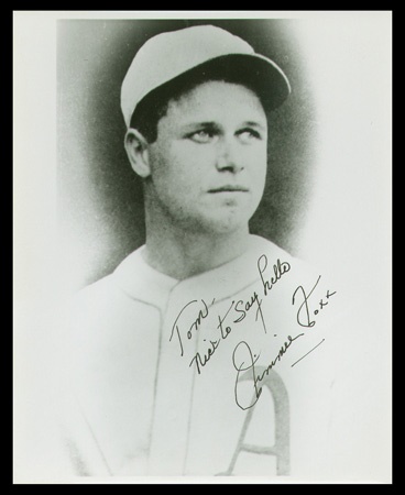 Baseball Autographs - Jimmie Foxx Signed 8x10" Photograph