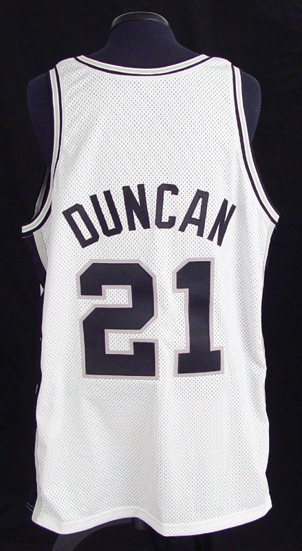 tim duncan game worn jersey