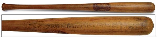 1931 Mike Gonzales Side Written Bat (35”)