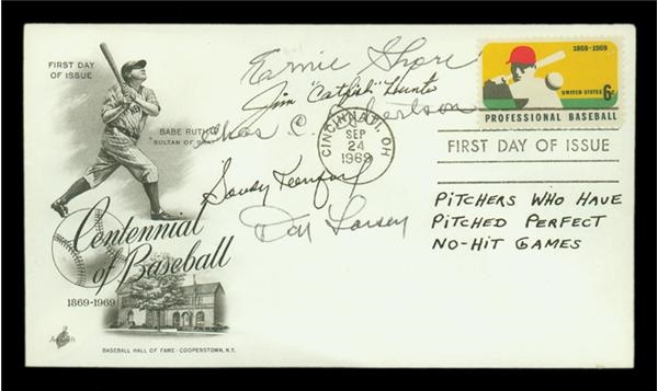 Baseball Autographs - Perfect Game Pitchers Signed First Day Cover