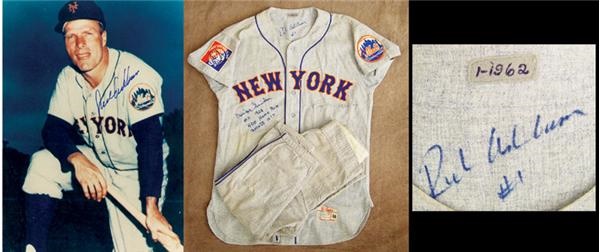 Baseball Jerseys - 1962 Richie Ashburn Autographed Game Worn New York Mets Jersey