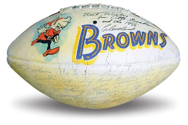 Football - 1955 Cleveland Browns Team Signed Football