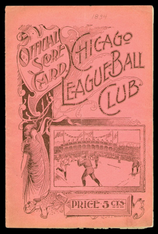 Baseball Publications and Tickets - 1894 Chicago National League Program