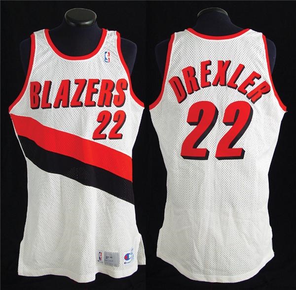 Basketball - 1991 Clyde Drexler Game Worn Portland Trailblazers Jersey