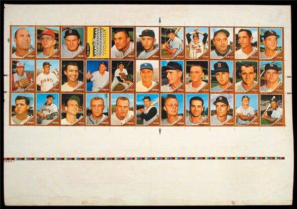 Baseball and Trading Cards - 1962 Topps Uncut Proof Sheets (2)