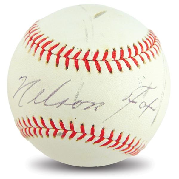 Single Signed Baseballs - Nellie Fox Single Signed Baseball