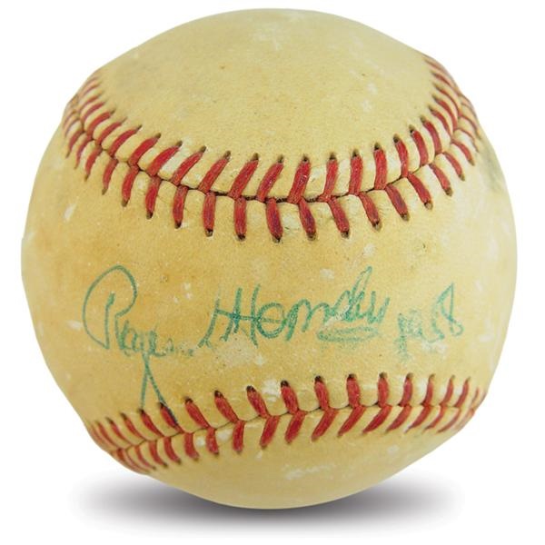 Single Signed Baseballs - Rogers Hornsby Single Signed Baseball