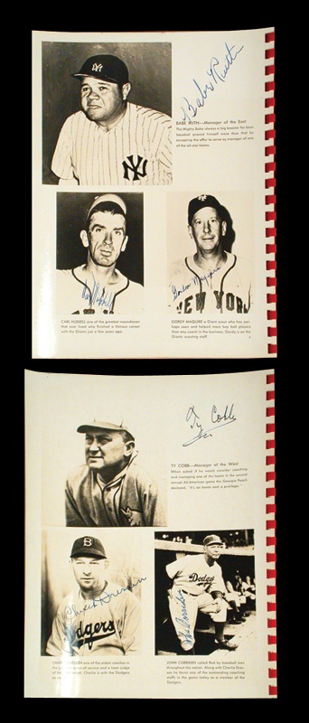 Babe Ruth and Ty Cobb Autographed Esquire Book
