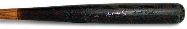 Bats - 1980-83 Cal Ripken Autographed Game Used Rookie Era Bat (35")