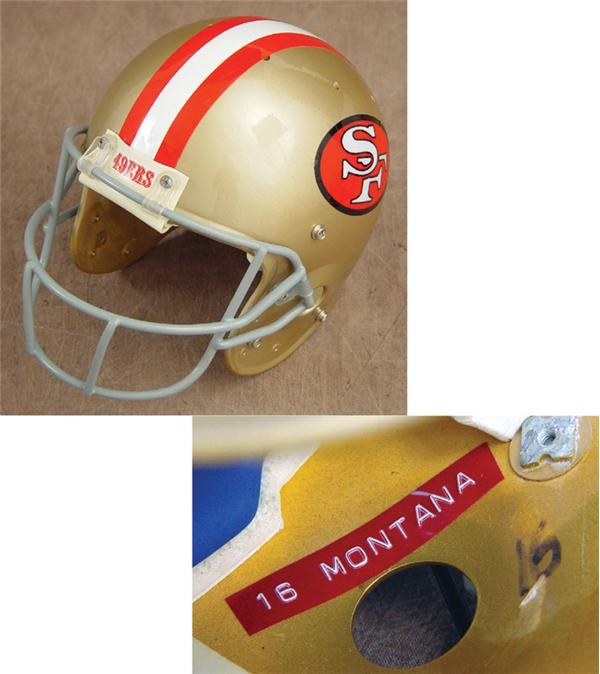 1992 Joe Montana Game Used Helmet