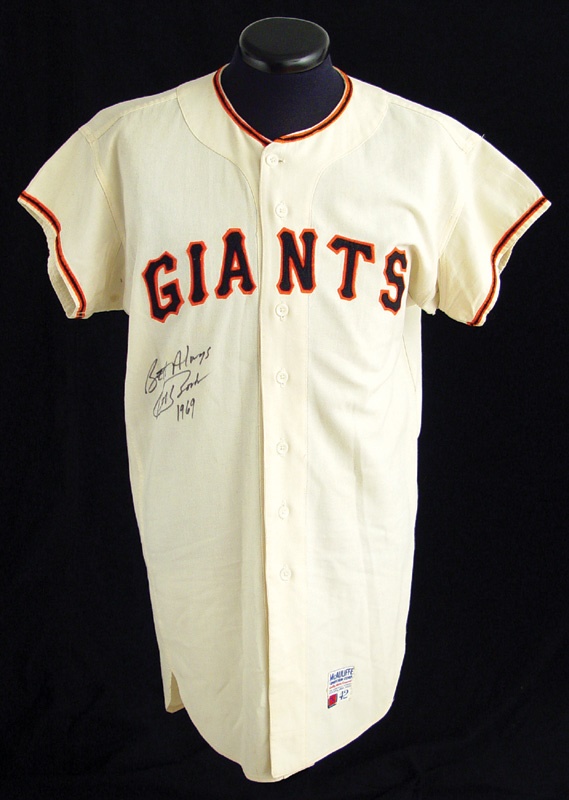 Baseball Jerseys - 1969 Bobby Bonds Autographed Game Worn Jersey
