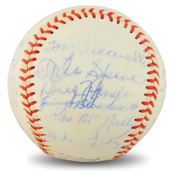 Cleveland Indians - 1953 Cleveland Indians Team Signed Baseball with Speaker