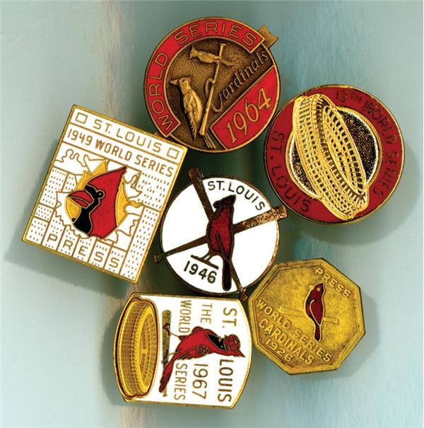 St. Louis Cardinals Press Pin Collection (6)