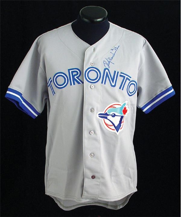 Baseball Jerseys - 1993 Rickey Henderson Autographed Game Worn Jersey