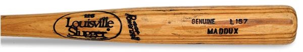 1990 Greg Maddux Game Used Cubs Bat (34")