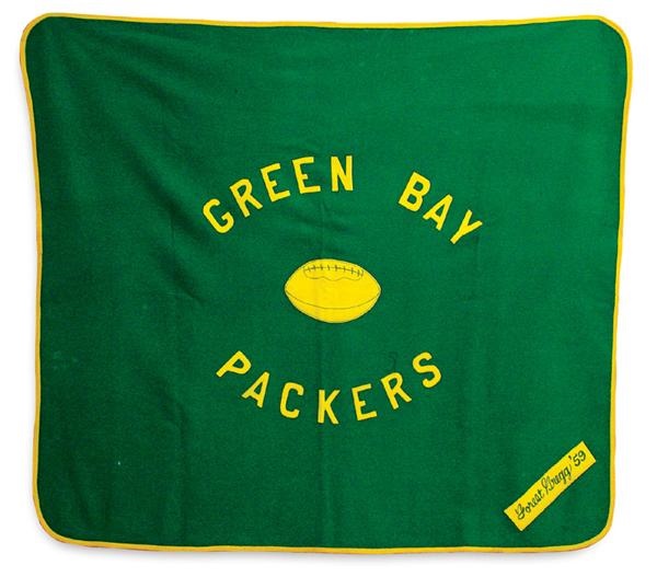 The Forrest Gregg Collection - 1959 Forrest Gregg Green Bay Packers Blanket (54”x60”)